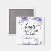 Aimant Proverbes 27:17 Amis Sharpen the Minds (Recto/Verso)