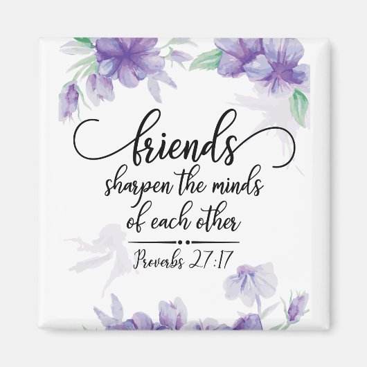 Aimant Proverbes 27:17 Amis Sharpen the Minds (Devant)