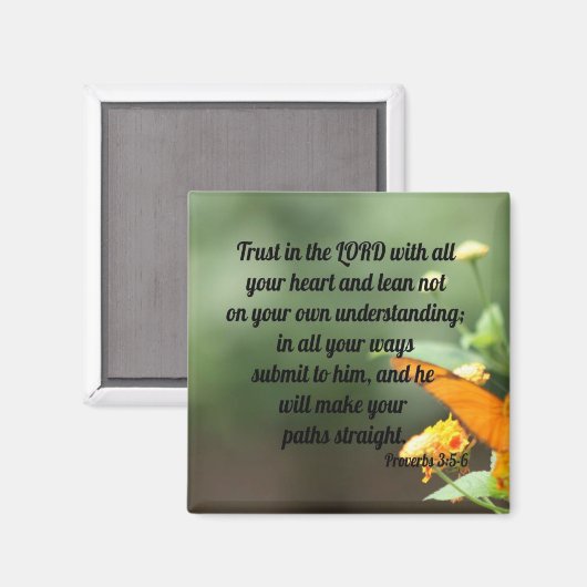 Aimant Proverbes 3:5-6 (Recto/Verso)