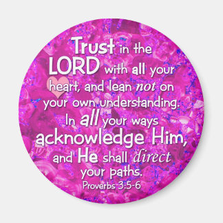 Aimant Proverbes 3:5-6 Confiance dans le Seigneur