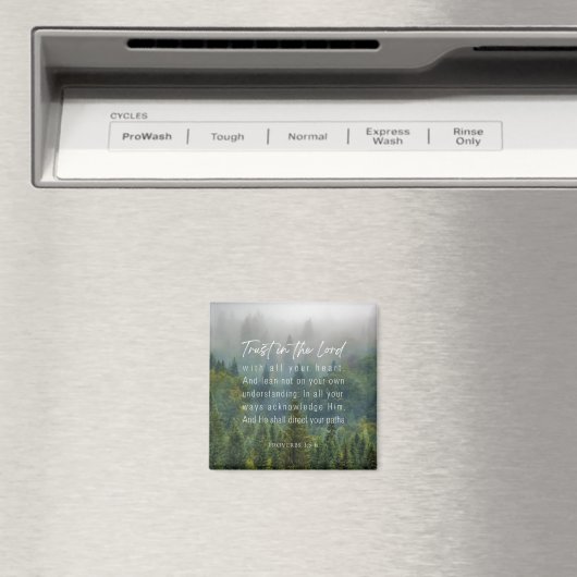 Aimant Proverbes 3:5-6 Confiance dans le Seigneur (In Situ (Lave-vaisselle))