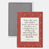 Aimant Proverbes 3:5-6 KJV Bible Verbe Image (Recto/Verso)