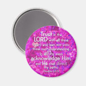 Aimant Proverbes 3:5-6 KJV Confiance dans le Seigneur (Recto/Verso)