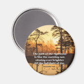 Aimant Proverbes 4:18 Sentier de la Bible vertueuse Verse (Recto/Verso)