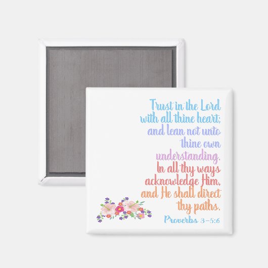Aimant Proverbes Bible Verse (Recto/Verso)