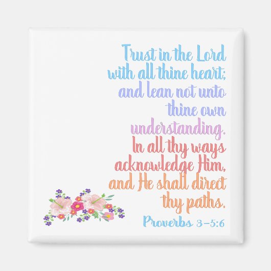 Aimant Proverbes Bible Verse (Devant)