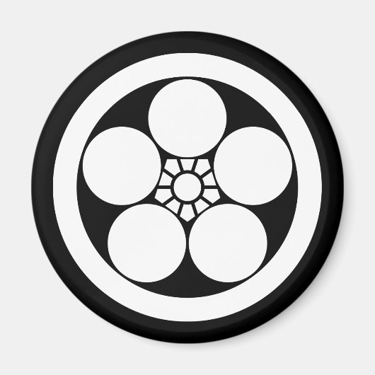 Aimant Prunier umebachi de style dans un cercle (Devant)
