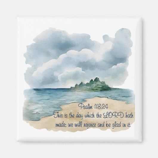 Aimant Psalm 118 The Lord's Day Cloudy Beach (Devant)
