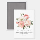 Aimant Psalm 23:3 He Restores my Soul Flowers (Recto/Verso)