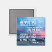 Aimant Psalm 34:1-3 I will bless the LORD at all times (Recto/Verso)