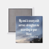 Aimant Psaume 119:28 (Recto/Verso)