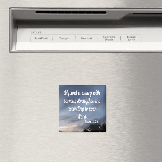 Aimant Psaume 119:28 (In Situ (Lave-vaisselle))