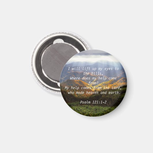 Aimant Psaume 121:1-2 (Recto/Verso)