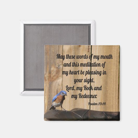 Aimant Psaume 19:14 (Recto/Verso)