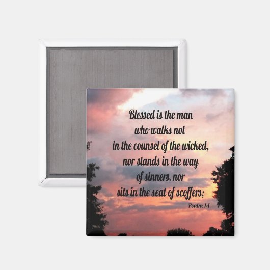 Aimant Psaume 1:1 (Recto/Verso)