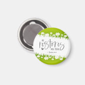 Aimant Psaume 23:3 Il rétablit mon âme Bible Verse (Recto/Verso)