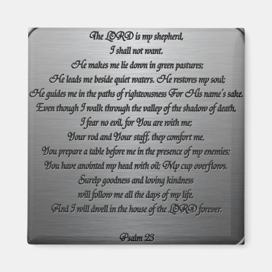 Aimant Psaume 23 - Acier (Devant)