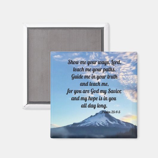 Aimant Psaume 25:4-5 (Recto/Verso)