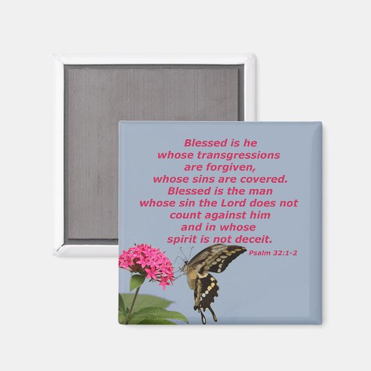 Aimant Psaume 32:1-2 (Recto/Verso)