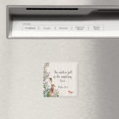 Aimant Psaume 33:5 Lapin, Oiseau et Foliage (In Situ (Lave-vaisselle))