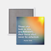 Aimant Psaume 34:5 Ceux qui le regardent sont la Bible RA (Recto/Verso)