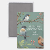 Aimant Psaume 46:10 Bible chrétienne Verse Image (Recto/Verso)