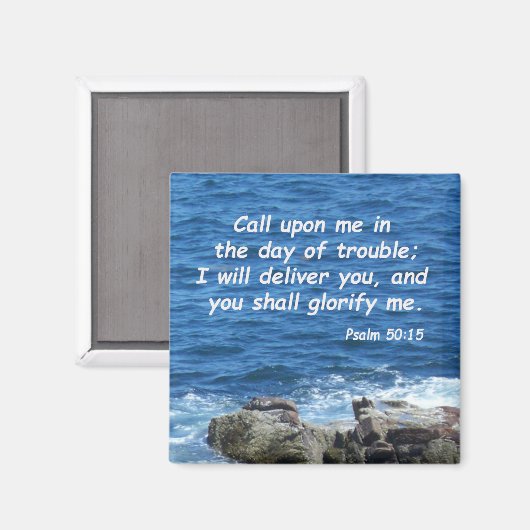 Aimant Psaume 50:15 (Recto/Verso)