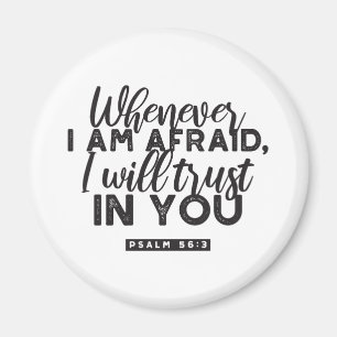 Aimant Psaume 56:3 Bible Verse Art "Je ferai confiance en