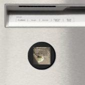 Aimant Psaume 59:16 Rose blanche (In Situ (Lave-vaisselle))