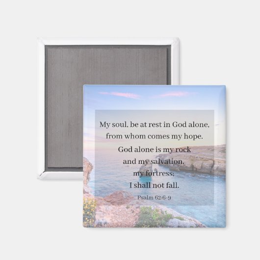 Aimant Psaume 62:6 2 pouces (Recto/Verso)