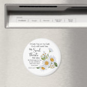 Aimant Psaume 63:1 Écriture Bible Chamomile Fleurs (In Situ (Lave-vaisselle))