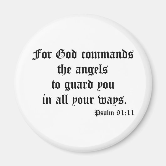 Aimant Psaume 91:11 (Devant)