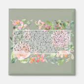 Aimant Psaume 91 aquarelle écriture art (Devant)