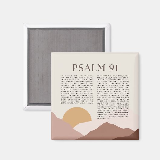 Aimant Psaume 91 NKJV Bible Verse (Recto/Verso)