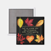 Aimant Psaume 95:2 En sa présence avec Thanksgiving (Recto/Verso)