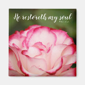 Aimant Psaume Rose rose variable 23:3 Écriture (Devant)