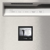 Aimant Psaume Seigneur est ma force Bible Citation Black  (In Situ (Lave-vaisselle))