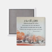 Aimant Psaumes 116 1-2 J'aime la Bible Verse de l'Éternel (Recto/Verso)