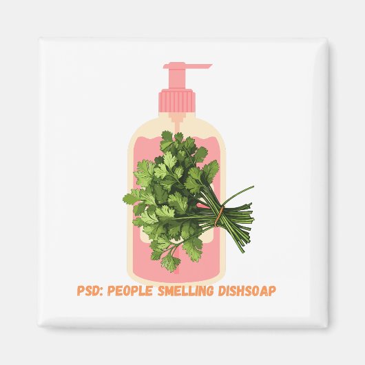 Aimant PSD - Les gens sentent Dishsoap Drôle Anti-Cilantr (Devant)