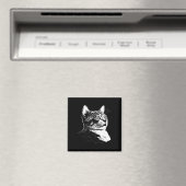 Aimant Psychedelic Cat Festival Edm Trippy Illusion Kitty (In Situ (Lave-vaisselle))