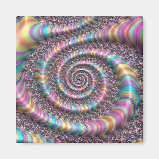 Aimant Psychédélique arc-en-ciel Unicorne Funky Nautilus  (Devant)