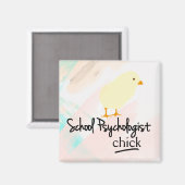 Aimant Psychologue scolaire Chick (aimant) (Recto/Verso)