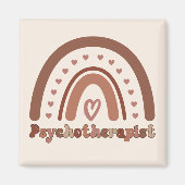 Aimant Psychothérapeute Boho Rainbow (Devant)