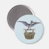 Aimant Pteranodon Portant Un Panier (Recto/Verso)