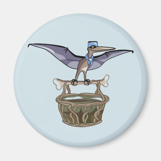 Aimant Pteranodon Portant Un Panier (Devant)