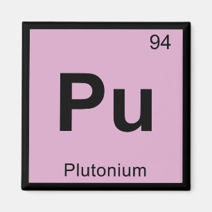 Aimant Pu - Chimie du Plutonium Symbole du tableau périod
