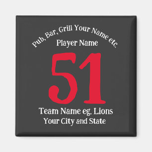 Aimant Pub Bar Grill Nom Numéro Votre Nom Barbecue 2042