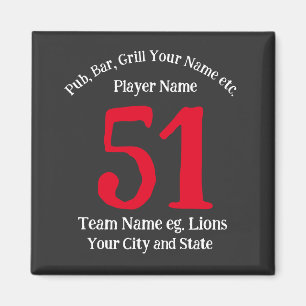 Aimant Pub Bar Grill Nom Votre nom Barbecue