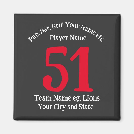 Aimant Pub Bar Grill Nom Votre nom Barbecue (Devant)