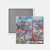 Aimant Public Market Center à Seattle Washington (Recto/Verso)